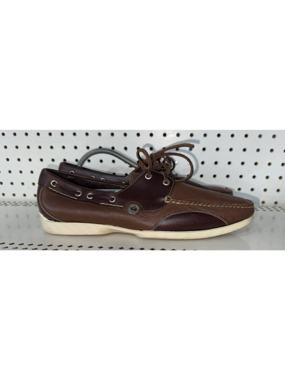 Cole Haan Mens Leather 2-Eye Casual Boat Shoes Size 10.5 M Brown